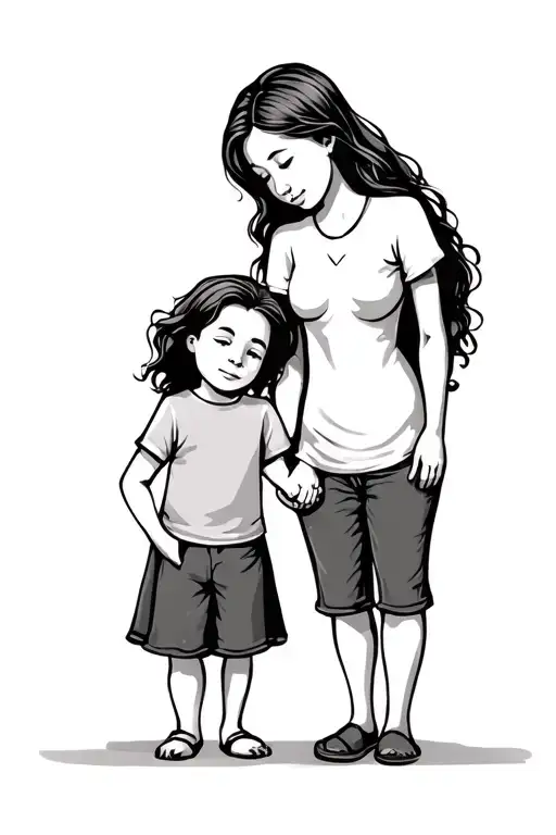 Mom And Son Holding Hands