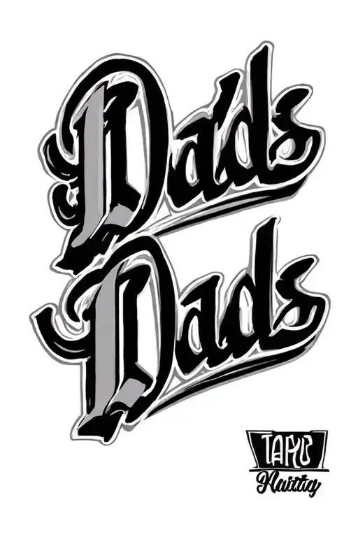 Dads Name Written