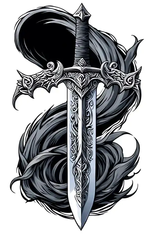 Long Sword With Old Norse Mythology