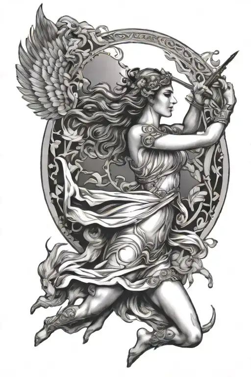 Greek Goddess Artemis Hunting