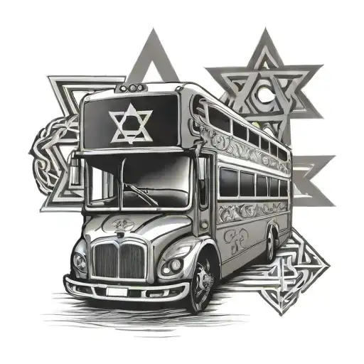 Luxury Tour Bus With Star Of David