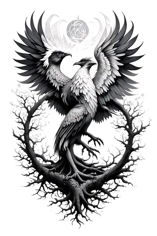 Tree Of Life And Phoenix