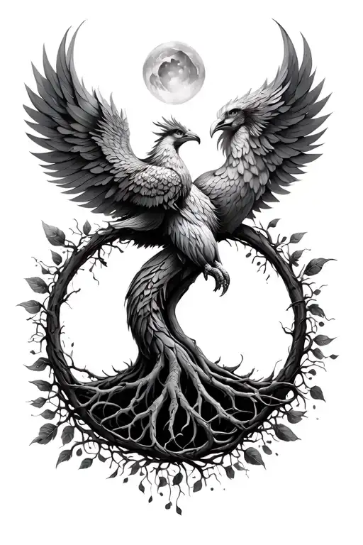 Tree Of Life And Phoenix