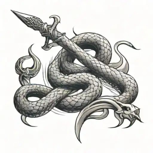 Snake And Dagger Wrapped