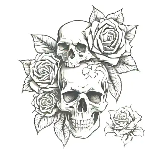 Skull And Roses