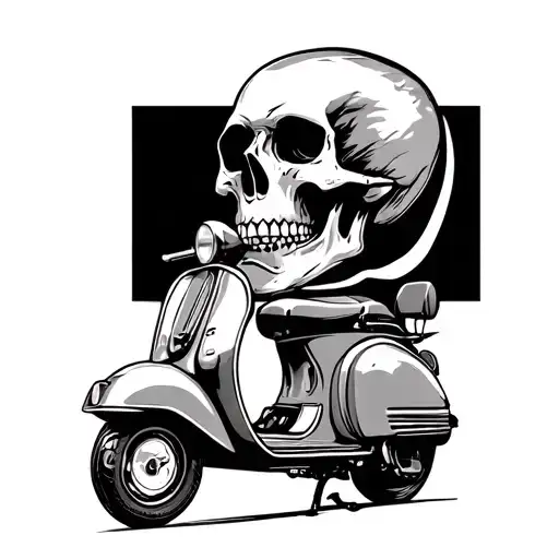 Skull Vespa Scooter