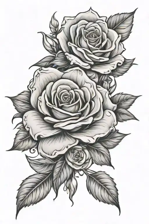 With Word Rose And Lili And The Rose And Lily Flowers