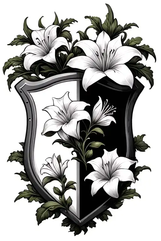 Lilly Flowers Around At George's Shield