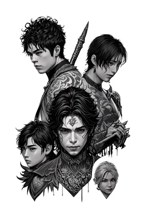 All Jjk Characters In 1 Tatoo Design