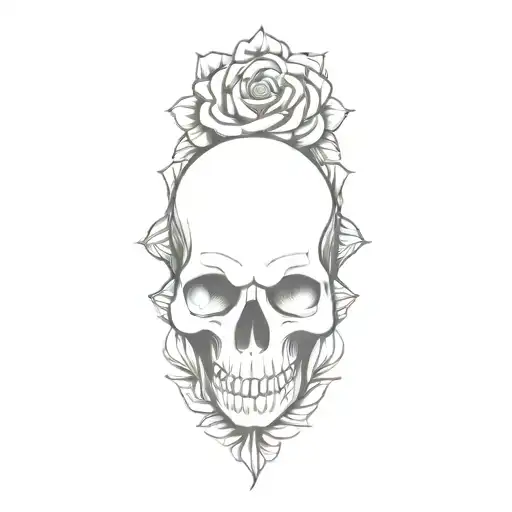 Skull Roses Mandala Design Inspired