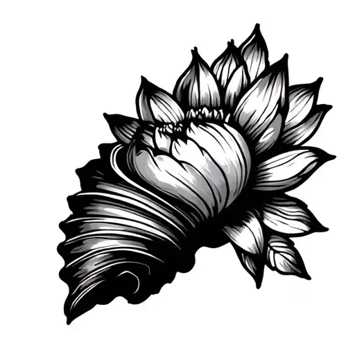 Conch Indian With Lotus