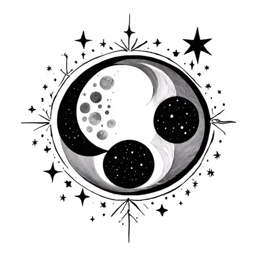 Stars And Moon Phases