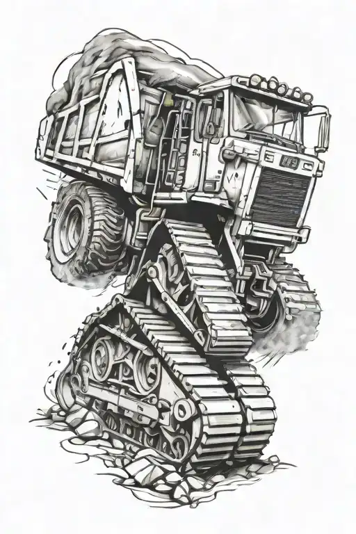 Bulldozer Dump Truck