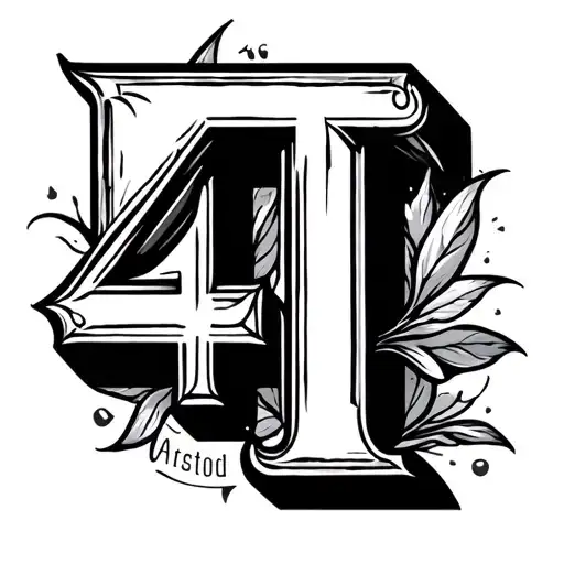Letter T Number 4