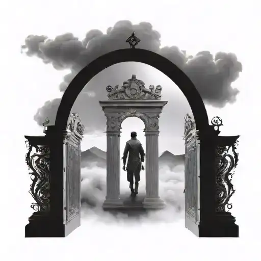 Heaven Gates Someone Walking Towards