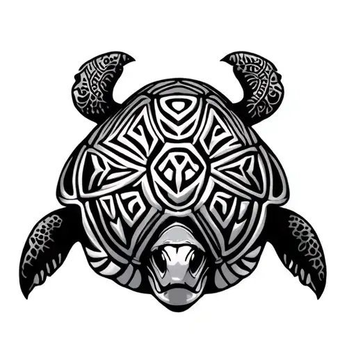 Fijian Turtle With Tribal