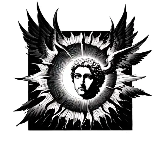 Icarus Flying Too Close To The Sun And The Creation Of David Inside The Sun