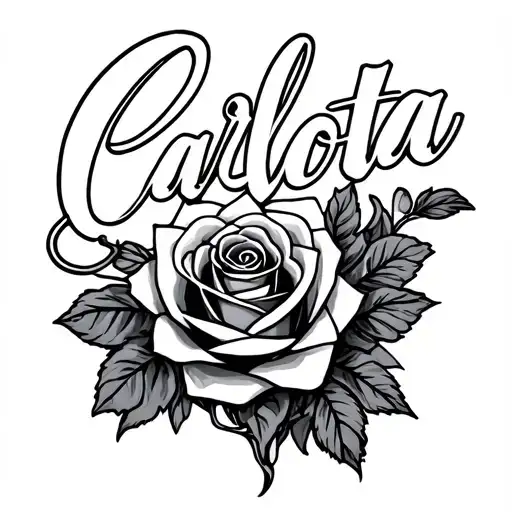 Name Carlota With Roses