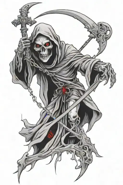 Reaper With Red Eyes Full Body