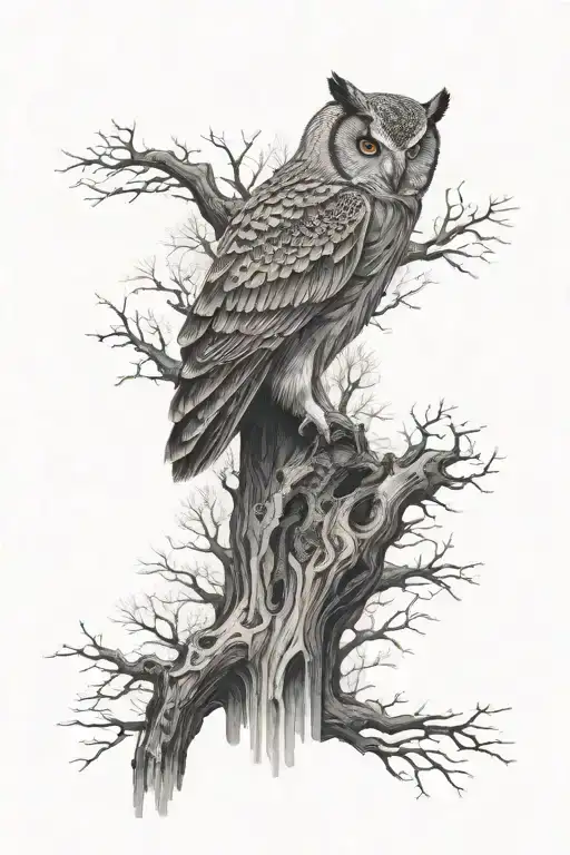 Forest Wilderness And Owl Wraparound Forearm