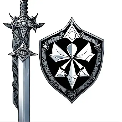 Triforce Master Sword Zelda Shield