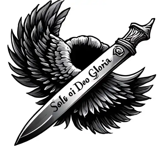 Soli Deo Gloria On A Blade