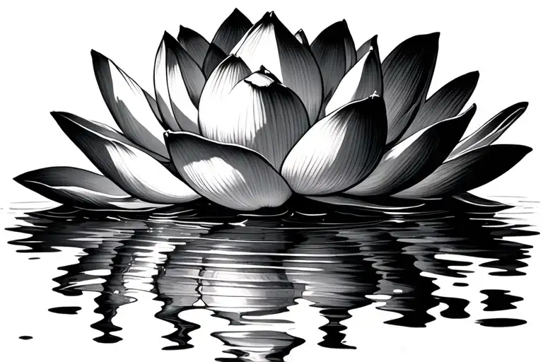 Lotus Flower On Water