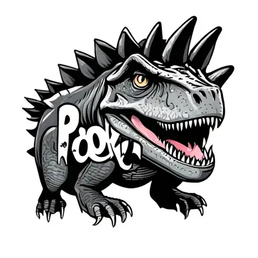 The Word Pookie Made To Look Like A Dinosaur