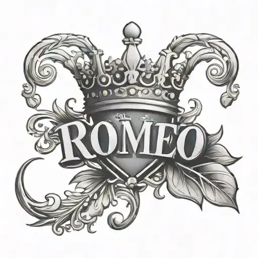 The Word Romeo With A Crown Hanging