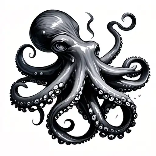 Octopus Hand Tattoo Design Incorporating