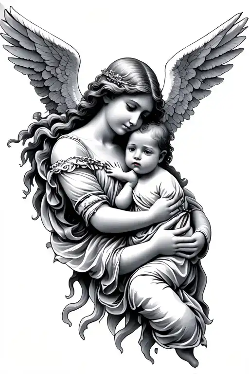 Angel Protecting Baby