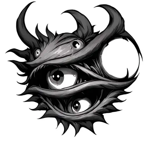 Japanese Monster Several Eyes