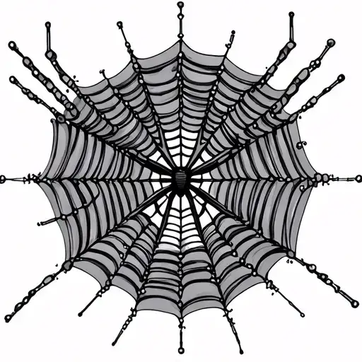 Spiderweb Made Of Circuits