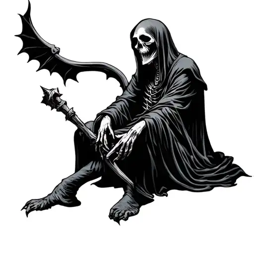 Grim Reaper Sitting