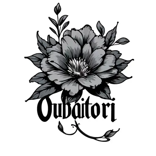 Oubaitori Word With Flower