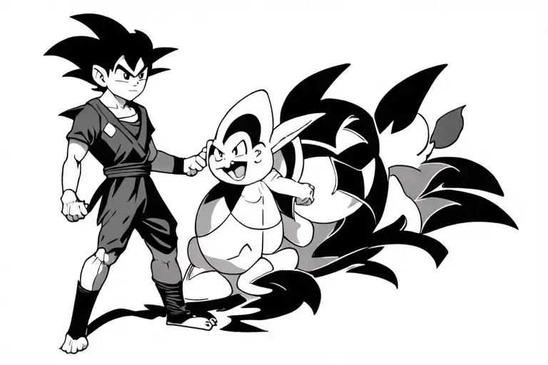 Peter Pan With Goku And Ash Pokemon