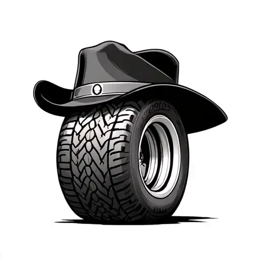 F1 Tire And Cowboy Hat