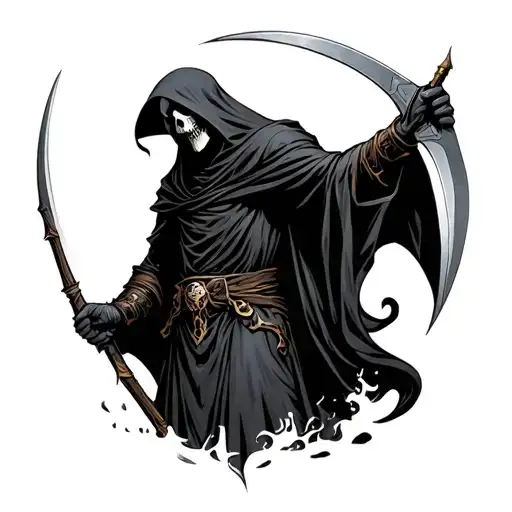 Reaper Holding A Scythe