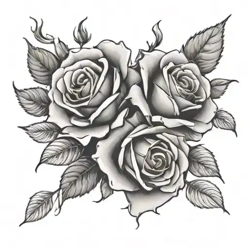 Stems Of Roses Coming