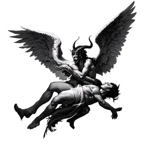 Angel And Demon Fighting