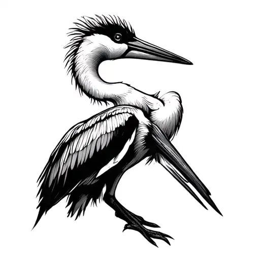 Stork Bird Wrist Realistic