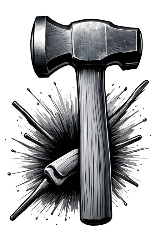 Realistic Sledgehammer Black And Gray