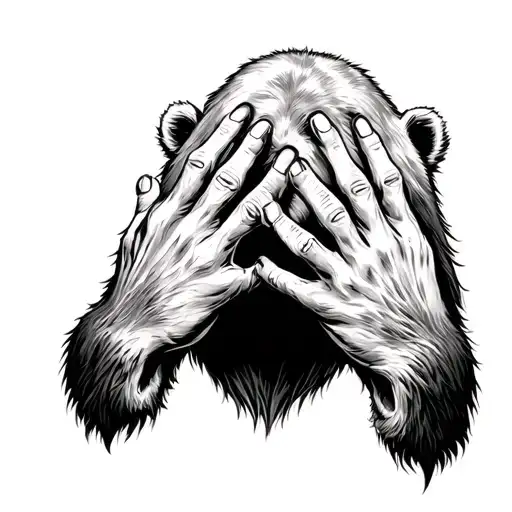 Bear Paws On Human Shoulders