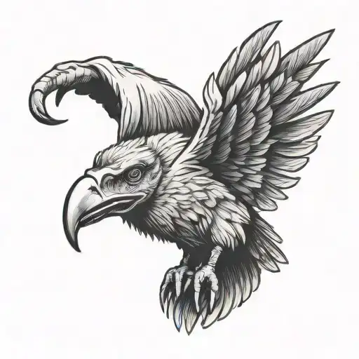 Vulture On Long Horn