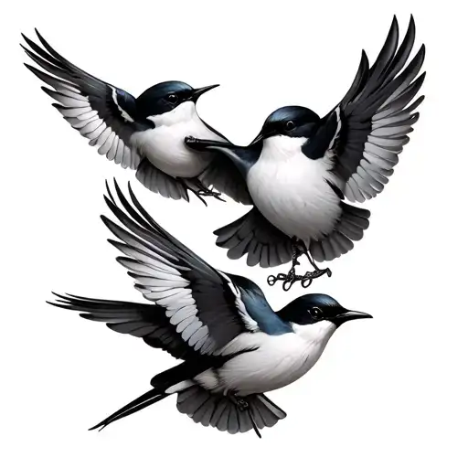 3 Swallow Birds