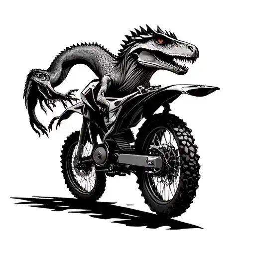 Motorbike Ruins Velociraptors