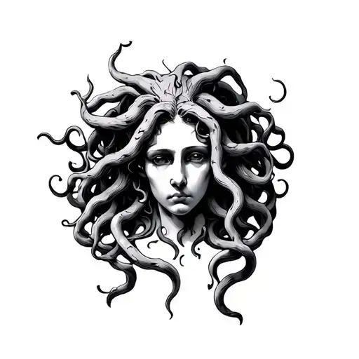 Medusa Head Tattoo Holding