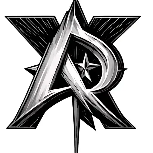 The Letter A And R Tied Together By A Star