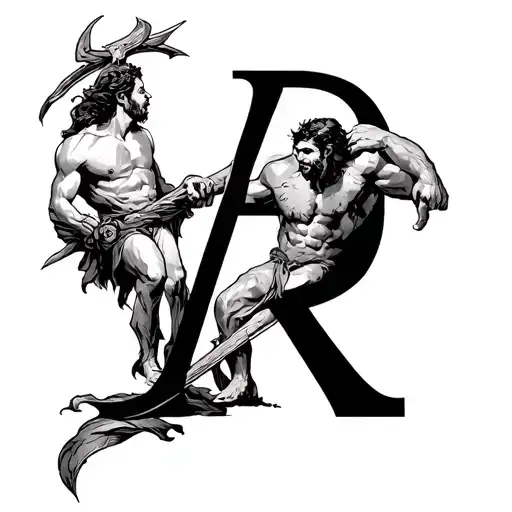 The Letter A And R David And Goliath