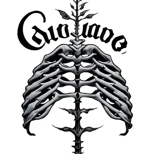 Name On Backbone Surrounded By A Stem